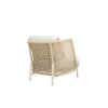 Picture of Lounge chair, lima, aluminium, white, cushion white, natural rope, 80x89x75cm