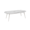 Picture of Coffee table, bambi, aluminium frame, ivory beige, 130x70x42cm