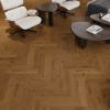 Picture of Parquet flooring, brown sugar herringbone optilock, 725 x 130 x 14 mm