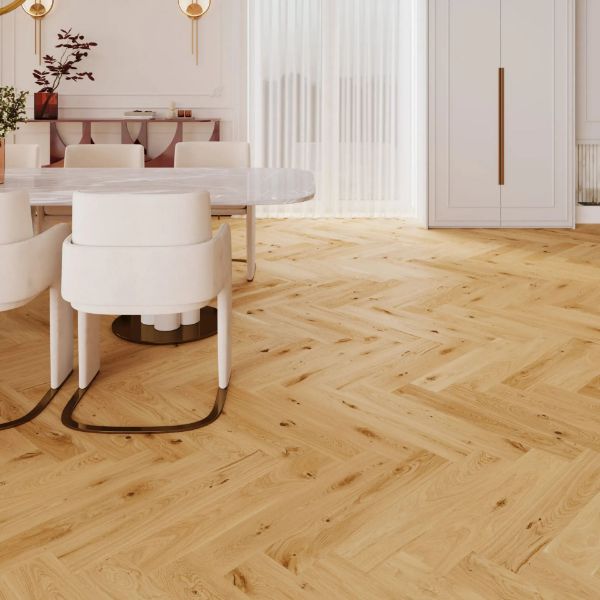 Picture of Parquet flooring, grand canyon herringbone optilock, 725 x 130 x 14 mm