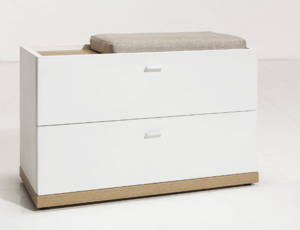 Picture of Komodine passacor,80x36x51, ngjyre e bardhe dhe ngjyre druri