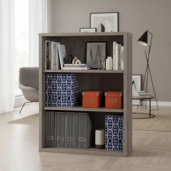 Picture of Librari disegno, 112x82x36, ngjyre druri gri