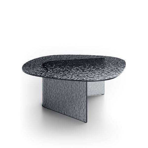 Picture of Coffee table, fold big, fumé hammered glass, 90cm X 90cm H. 35cm