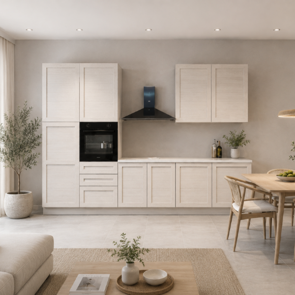 Picture of Kitchen, darla, left-hand configuration, appliances included, beige color, 330×240 cm
